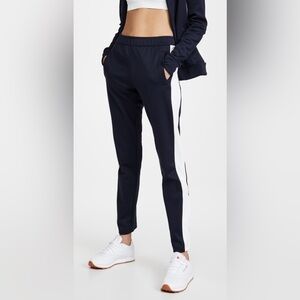 Tory Burch Dark Blue Joggers with White Stripes